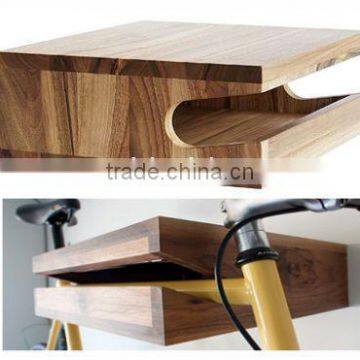 Wall Mounted Wooden Bike Shelf