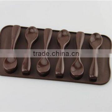 WCJB046 Silicone Spoon Shape Chocolate Cake Candy Mold Sugar Candy Baking Mold