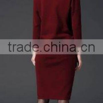 2016 Women Autumn Midi Long Sweater Knitted Wear Wrap Long Sleeve Slim Thin Pullover Skirts photo-5