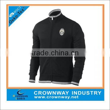 cotton material men's zip up soccer jacket