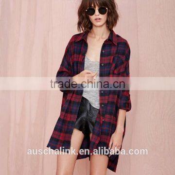Hot Sale Summer Custom Western Women Plaid Shirt Factory Price