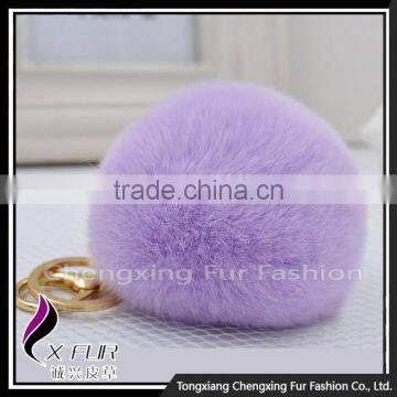 CX-R-09 Genuine Rex Rabbit Fur Promotion Keychain photo-5