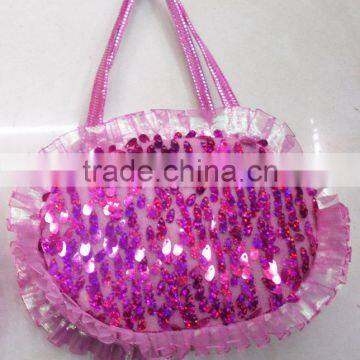 Fashion lace flower sequin little girl bag