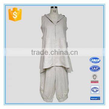 Plus Size Ladies Pant Suits Linen Fabric