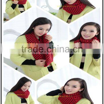 2016 New Wholesale Winter Young Girls Lady Fashion Winter Circle Neck Warmer Scarf Knitting Factory photo-2