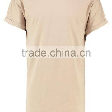 MGOO OEM Service Round Neck Long Line T Shirt Mens Slim Fit Plain T Shirts Wholesale photo-5