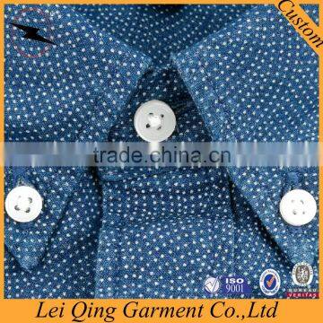 Latest 100% Cotton Slim Fit Denim Cowboy Long Sleeve Casual Men Shirts photo-4