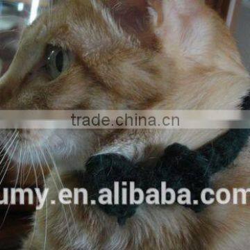 Crochet Pattern Cat Collar Cat Necklace Hand Made Bow Tie Cat Neck Belt photo-2