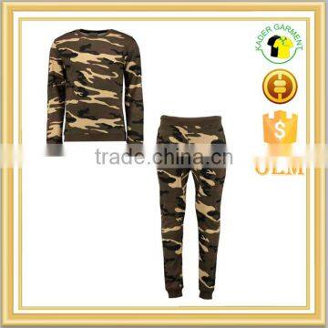 custom boys camo printing tracksuit for men sportswear