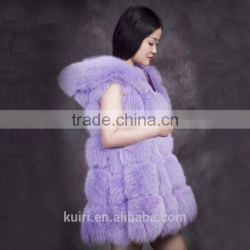 2016 Hot Sales Europe Style Made in China Woman Real Fox Fur Skin Fur Gilet photo-3