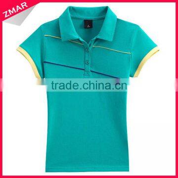 New Design 95% Cotton 5% Spandex Womens Uniform Bulk Polo Shirts