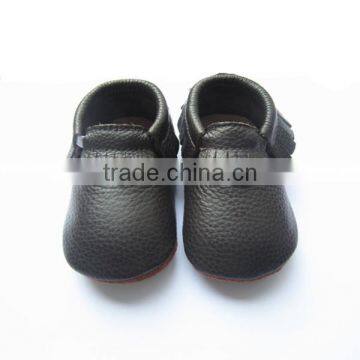 black rubber sole baby moccasin shoes high quality shoes kid shoes