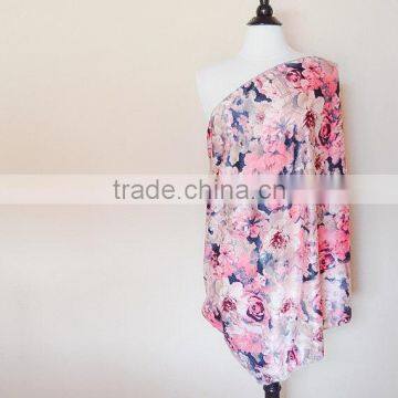 Floral Nursing Scarf - Nursing Cover Scarf - Christmas Gift for Mom - Pink Breastfeeding Cover - New Mom Gift - Baby Shower Gift photo-4