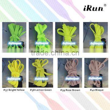 Flat Shoelaces 1 Pair Of Strong High Quality Sneaker Trainer Boot Shoe Laces 8mm~NO MOQ~57 Colors Available~Accept Custom photo-5