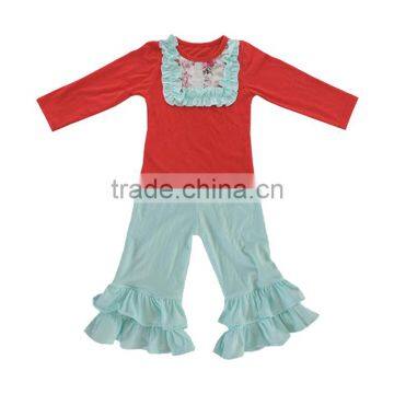 Fashion Baby Tops Floral Pants Baby Girls Outfit Hot Sale Flower Baby Clothes Set Children's Boutique Matching Clothing photo-3