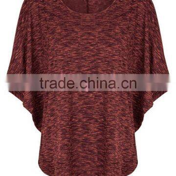 Women's Sexy Purple Maroon Charcoal Grey Bat t Shirt photo-3