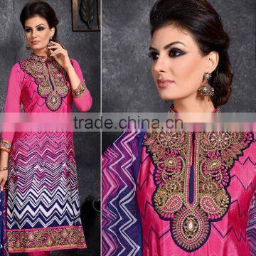 Glamour Beauty Designer Semi Stitch Salwar Kameez Collections photo-2
