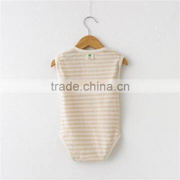 Wholesale 100% Organic Cotton Sleeveless Infant Onesie Baby Clothes Custom Logo photo-2