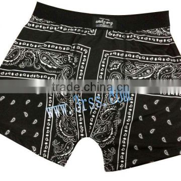 100% combed cotton men underwear digital print boys pictures in boxer shorts