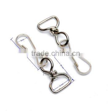 13mm Metal Iron Swivel Clasps Snap Two Hooks Rings Key Hooks DIY Key Chain Ring Nickle Color HK-014 photo-5