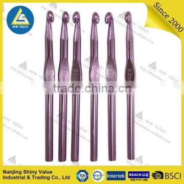 7mm Single purple aluminum crochet hook case