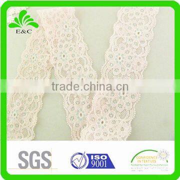 Colorful elastic lace tricot flower trim lace for dress