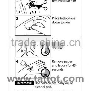 Colorful Kid Temporary Charm Fun Tattoos Water Transfer Printing Sticker