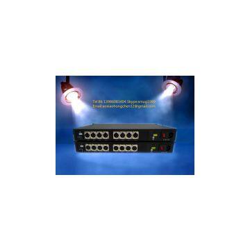 8CH Unidirectional  balanced audio fiber converter &XLR interface,ST/LC/FC fiber series extend audio to 20~80KM