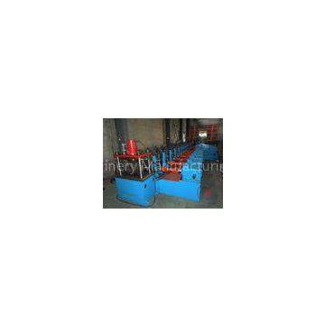 Two Waves Gear Box Transmission Guardrail Roll Form Machine in Blue