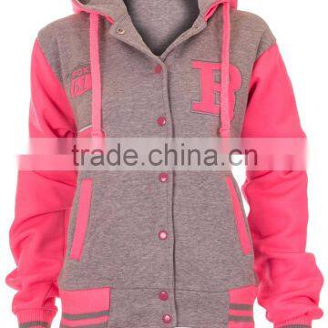 Custom Girls Long Sleeves Denim Varsity Jackets photo-3