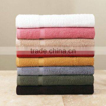 Bright Color Soild Cam Border Cotton Loop Terry Hotel Towel