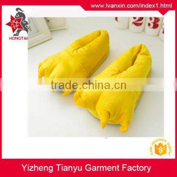 100% polyester cotton stuffed antiskid durable cute bear paw slippers