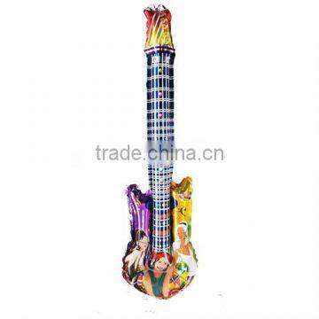 music theme guitar foil helium balloon