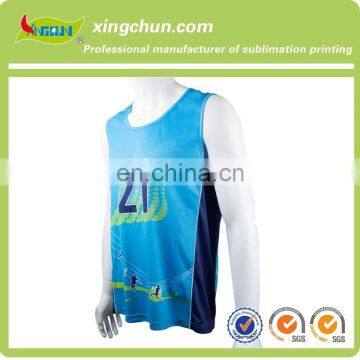 Men's Running and Basketball Sports Vest 100% Polyester Tank Top for Summer photo-3