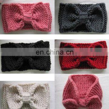 Fashion Winter Spring Knitted Bow Headband photo-4