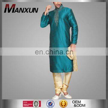 Muslim men wear embroidered thobe stand collar style thawb robe 2017