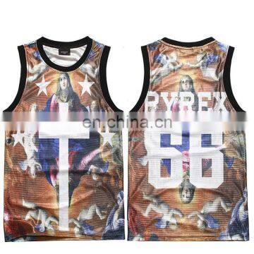 Exquisite printed Cross men gym tank tops