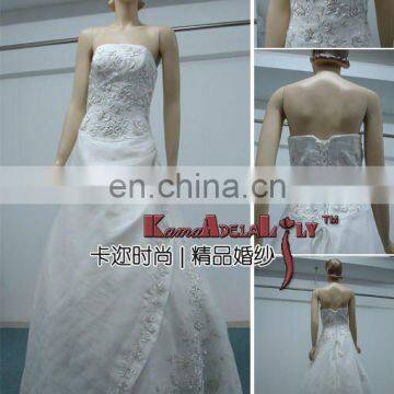 EB814 Special Curtain design lace embroidery organza fluffy Wedding dress party dress