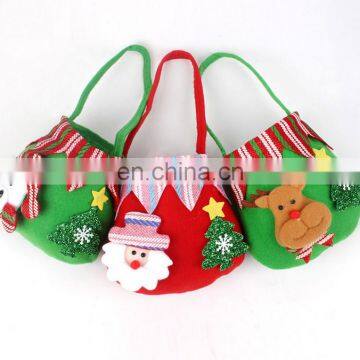 Christmas brushed velvet colored Santa Claus gift bag