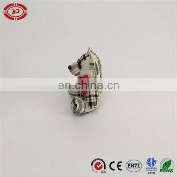 Tiny Grid Fabric Sitting Knotted Lovely Decoration Keychain Toy photo-2