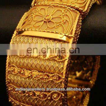 Gold plated bridal jewelry bracelets exporter, gold plated indian wedding wrist bracelets manufacturer