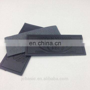 Cheap Custom High Quality Jeans PU Leather Label With Metal Logo photo-3