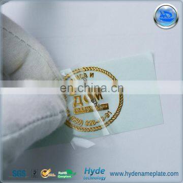 Customized Electroplate Gold Metal Stickers With 3m Glue photo-2