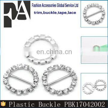 Rhinestone Round Lightweight Plastic Buckles For Belts, Jewelry, Fashion and Embellishments