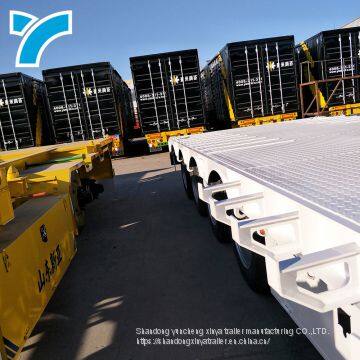 Made in china gooseneck low platform semi low flatbed trailer lowbed truck trailer for sale