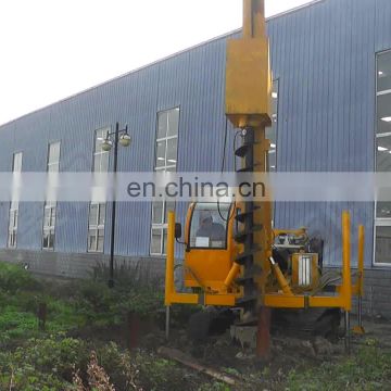 Supply photovoltaic solar crawler drive spiral pile rig photovolataic bored pile driver