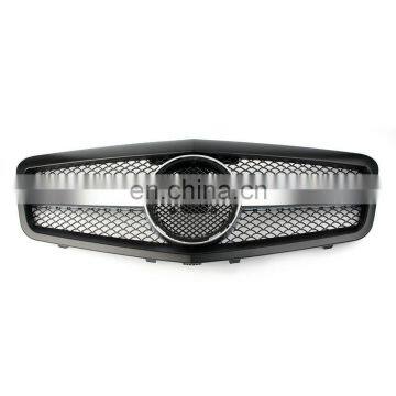 Front Diamond Grill 10-13 E550 E350 Matt Black For Mercedes Benz E-Class W212