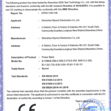 CERTIFICATE OF CONFORMITY