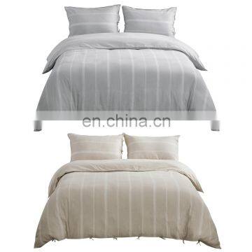 Fashion Comfortable Super King Anti-Wrinkle Cotton Linen Blended Super King Quilt Duvet Cover Set