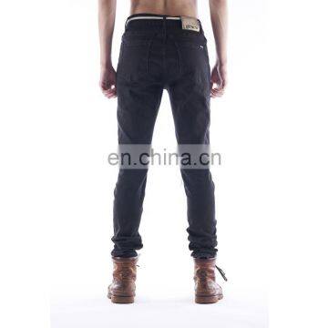 DiZNEW OEM Wholesale Men Stock Dropshipping no Hole Plain Black Jeans photo-4
